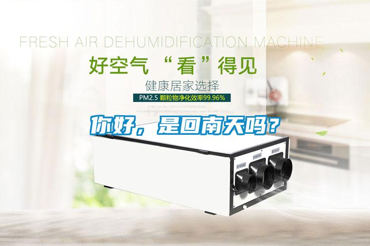 你好，是回南天嗎？