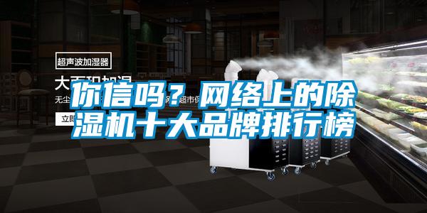 你信嗎？網(wǎng)絡(luò)上的除濕機十大品牌排行榜