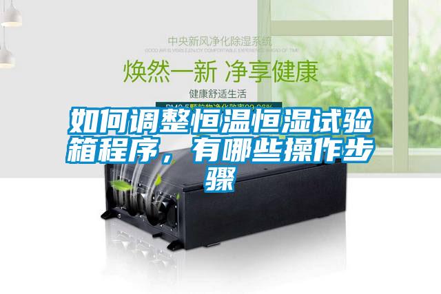 如何調整恒溫恒濕試驗箱程序，有哪些操作步驟