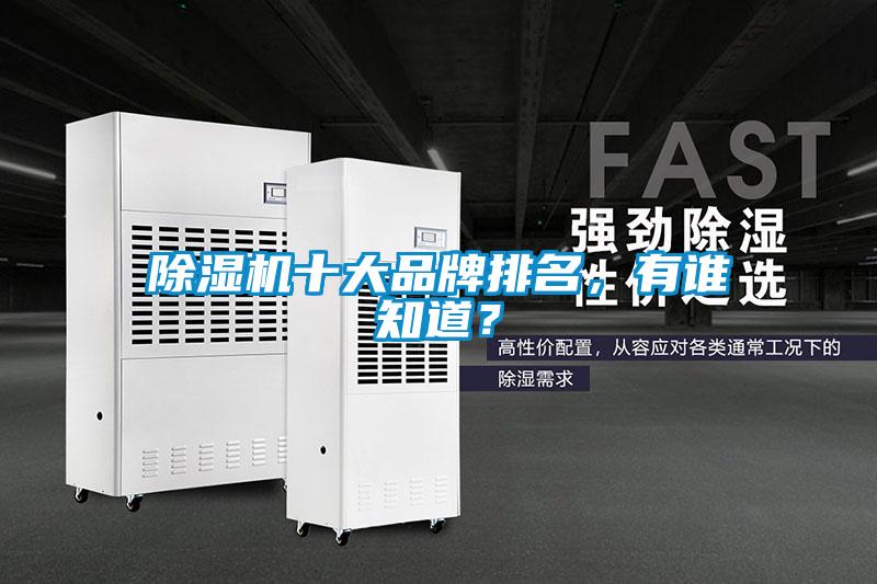 除濕機十大品牌排名，有誰知道？