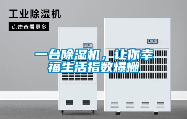 一臺除濕機，讓你幸福生活指數爆棚